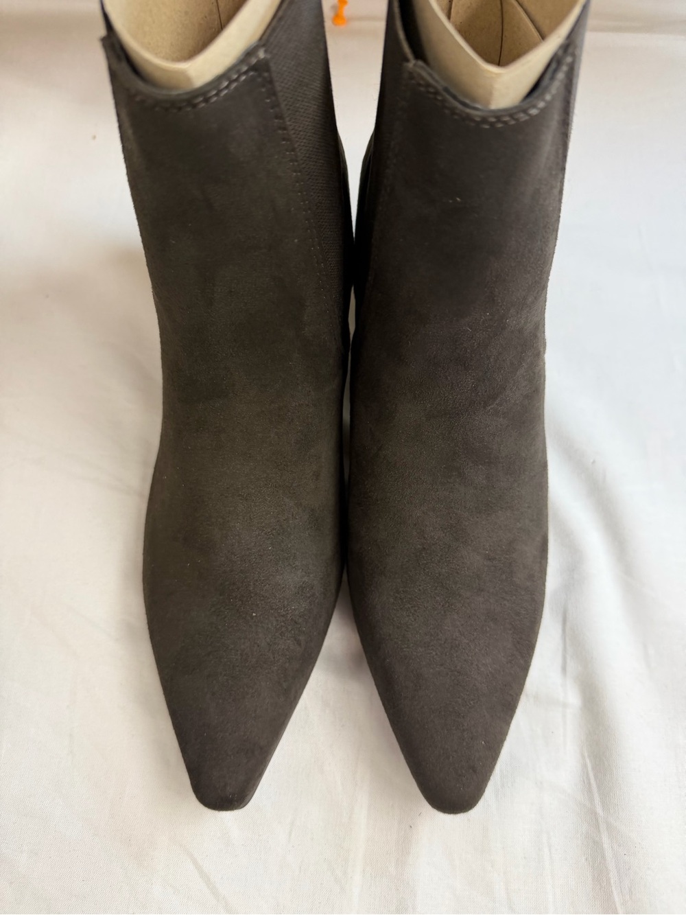 Bandolino Dark Brown Pointed Toe Suede Ankle Boots